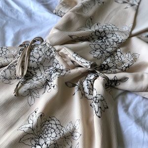 Lush Flowy midi wrap dress